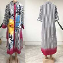 Load image into Gallery viewer, Temperament Commuter Printing Fashion Stitching Dress