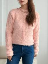 Load image into Gallery viewer, Cutout Knot Button Long Sleeve Cardigan