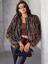 Load image into Gallery viewer, Women's Fur Coat Winter Warm Contrast Color