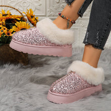 Load image into Gallery viewer, Plus Size Short Tube One Pedal Cotton Shoes Fleece-lined Thickened