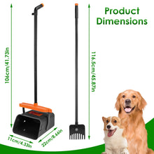 Load image into Gallery viewer, 1Set Pooper Scooper Kit Dog Poop Rake & Swiveling Bin Poop Heavy Duty Pick Up Tool With Extra Long Handle 35 Waste Bags Dispenser