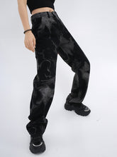 Cargar imagen en el visor de la galería, Vaqueros rectos estilo retro americano para mujer