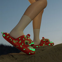 Load image into Gallery viewer, Halloween And Christmas Shoes Ins Luminous Shark Slippers Couple Men Women House Shoes Non-slip Bathroom Slippers Home