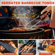 Load image into Gallery viewer, Grilljoy BBQ Accessories Grill Tools Set - 22PCS Stainless Steel Barbecue Grill Accessories For Outdoor Grill With Black Aluminum Case - Grilling Gifts For Men Dad -Grill Tools Kit