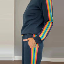 Cargar imagen en el visor de la galería, Suéter y pantalones informales con cuello redondo para mujer, nueva moda de otoño