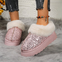 Load image into Gallery viewer, Plus Size Short Tube One Pedal Cotton Shoes Fleece-lined Thickened