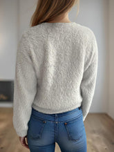 Load image into Gallery viewer, Cutout Knot Button Long Sleeve Cardigan