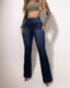 Load image into Gallery viewer, Elastic Waistband High Waist Button Stretch Tight Skinny Pants Denim
