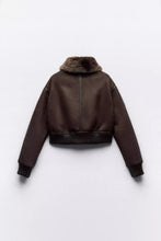 Load image into Gallery viewer, Women's Short Leather And Fur Double-sided Cotton-padded Jacket