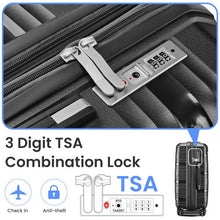 Load image into Gallery viewer, Luggage 4 Piece Sets, Hard Shell Lightweight TSA Lock Carry On Expandable Suitcase With Spinner Wheels Travel Set For Men Women
