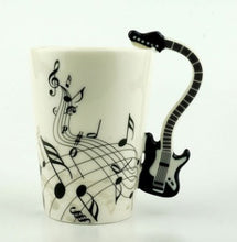 Load image into Gallery viewer, Creative Music Violin Style Guitar Ceramic Mug Coffee Tea Milk Stave Cups With Handle Coffee Mug Novelty Gifts
