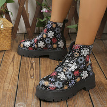 Load image into Gallery viewer, Platform Martin Boots Lace-up Platform Heel Ankle Boots
