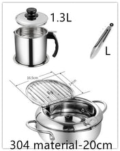 Cargar imagen en el visor de la galería, Stainless Steel Telescopic Folding Basket Frying Basket French Fries Degreasing Kitchen Tool
