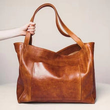 Load image into Gallery viewer, Vintage Large Capacity Handbags PU Soft Leather Big Bag Designer Luxury Women Shoulder Bag Beach On Vacation Woman Tote Bag
