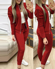 Load image into Gallery viewer, European and American two-piece casual women's suit
