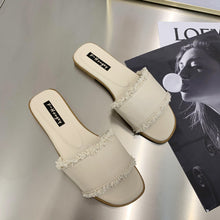 Load image into Gallery viewer, Fashion Outer Wear One-word Tassel Sandals And Slippers
