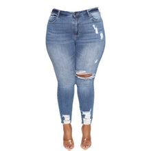 Load image into Gallery viewer, Women Clothes Ripped Plus Size Ladies Denim Pants Jeans