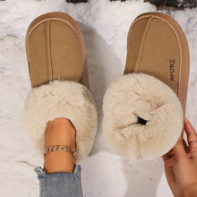 Load image into Gallery viewer, Cozy Plush Soft Slippers Shoes For Women Non-Slip Platform Shoes With Faux Fur Lining Mute Sole And Comfortable Fit For Indoor Wear