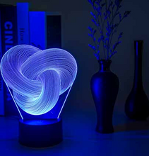 Load image into Gallery viewer, Twist Abstract LED 3D Night Light Touch Colorful Acrylic 3D Table Lamp Decoration Lighting Baby Sleeping Mood Lamp Best Gift