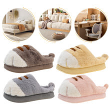 Cargar imagen en el visor de la galería, 3D Cat Paw Plush Slippers Flat Thermal Winter Slippers Comfortable Fluffy Home Slippers Furry Paw Couple Slippers For Indoor Bedroom