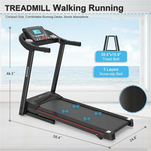 Load image into Gallery viewer, Foldable Treadmill With Tilt Function, 5-inch LCD Screen, 250 Pound Capacity, Bluetooth Music