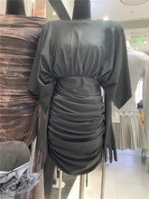 Load image into Gallery viewer, Women's Clothing Dress Socialite Style Fashion V-neck Pleated Two-way Wear