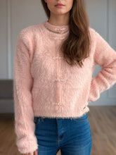 Load image into Gallery viewer, Cutout Knot Button Long Sleeve Cardigan