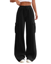 Cargar imagen en el visor de la galería, Pantalones deportivos con cintura elástica y cordón para mujer