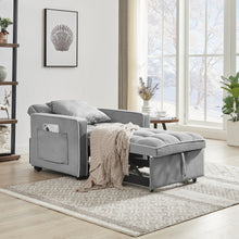 Load image into Gallery viewer, 3-in-1 Sofa Bed, Chair, Fold-out Sofa Bed, Adjustable Backrest Into Sofa, Chaise Longue, Single Bed, Modern Chair Bed For Adults, Bed, Grey