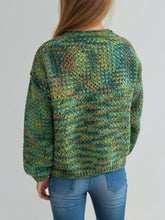 Load image into Gallery viewer, Heathered Turtleneck Dropped Shoulder Sweater