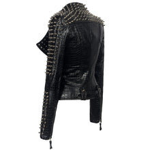 Load image into Gallery viewer, Short leather jacket