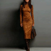 Load image into Gallery viewer, Turtleneck Long-sleeved Dress Fashion Sexy Slim-fitting Bodycon Long Dresses Women's Clothing