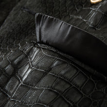Cargar imagen en el visor de la galería, Suit Crocodile Leather Coat European And American Style Slim-fit Top Metal Buckle Waist-tight Jacket