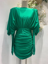 Load image into Gallery viewer, Women's Clothing Dress Socialite Style Fashion V-neck Pleated Two-way Wear