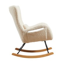 Load image into Gallery viewer, Rocking Chair Nursery, Modern Rocking Chair With High Backrest