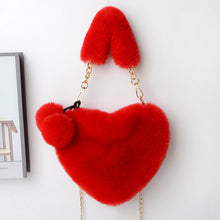 Load image into Gallery viewer, Love Bags Soft Plush Handbags Women Valentine's Day Party Bag