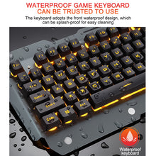 Load image into Gallery viewer, ErgonomicWired Gaming Keyboard with RGB Backlight Phone Holder
