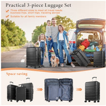 Cargar imagen en el visor de la galería, 20-28 Inch Luggage, Expandable Hardside Suitcase With Spinner Wheels, Hard Shell ABS Durable Lightweight Travel Luggage With TSA Lock, Blue,Black