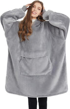 Load image into Gallery viewer, Krifey Wearable Blanket Hoodie, Oversized Sherpa Hooded As Birthday Gifts For Mom Women Girlfriend Men, Cozy Sweatshirt With Giant Pocket