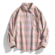 Cargar imagen en el visor de la galería, Camisa de cuadros grandes holgada de moda para jóvenes