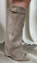 Load image into Gallery viewer, Ins Pant-tube Boots Pointed Toe Chunky Heel Shoes WInter Knight Mid-calf Dress Boot For Women