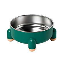 Cargar imagen en el visor de la galería, Cuenco de acero inoxidable antideslizante para perros y gatos Cuenco para comida antivuelco para mascotas No negro Patas altas