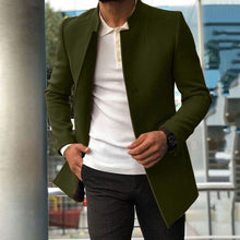 Load image into Gallery viewer, Men's Slim Coat Fashion Single-breasted Solid Color Business Jackets Fall And Winter Tops Outwear Clothing