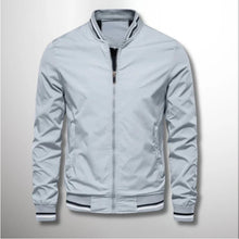 Cargar imagen en el visor de la galería, Men's Striped Zip-up Jacket With Pockets Fashion Casual Outerwear Sports Baseball Clothing Spring And Fall