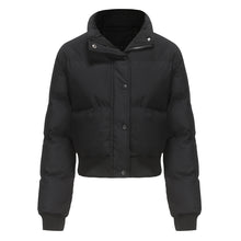 Load image into Gallery viewer, Women's Short Long Sleeve High Collar Warm Coat