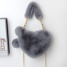 Load image into Gallery viewer, Love Bags Soft Plush Handbags Women Valentine's Day Party Bag