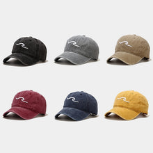 Load image into Gallery viewer, Hat Women's Washed Old Three-dimensional Wave Embroidery