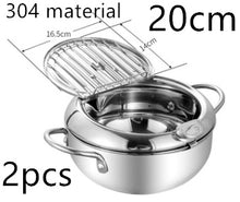 Cargar imagen en el visor de la galería, Stainless Steel Telescopic Folding Basket Frying Basket French Fries Degreasing Kitchen Tool
