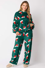 Cargar imagen en el visor de la galería, 2024 Casual Flannel Pajama Sets For Women 2 Piece Cute Long Sleeve Matching Lounge Shirts Sets Santa Claus Pajamas Homewear