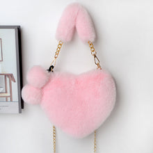 Load image into Gallery viewer, Love Bags Soft Plush Handbags Women Valentine's Day Party Bag